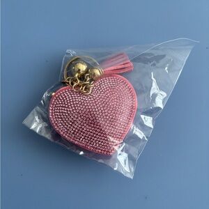 Pink Heart Purse Charm